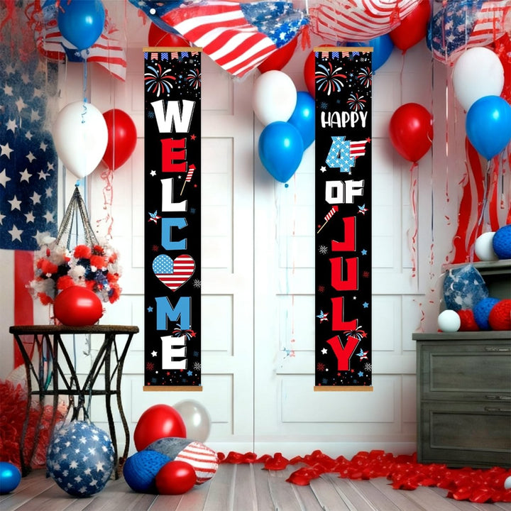 Paint By Numbers KitPorch Sign - Welcome and July 4 - isuvio