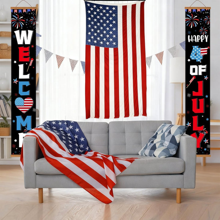 Paint By Numbers KitPorch Sign - Welcome and July 4 - isuvio