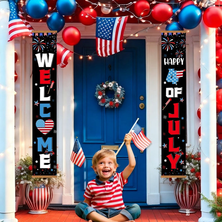 Paint By Numbers KitPorch Sign - Welcome and July 4 - isuvio