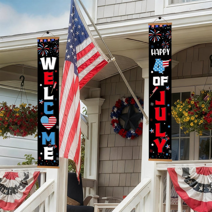 Paint By Numbers KitPorch Sign - Welcome and July 4 - isuvio
