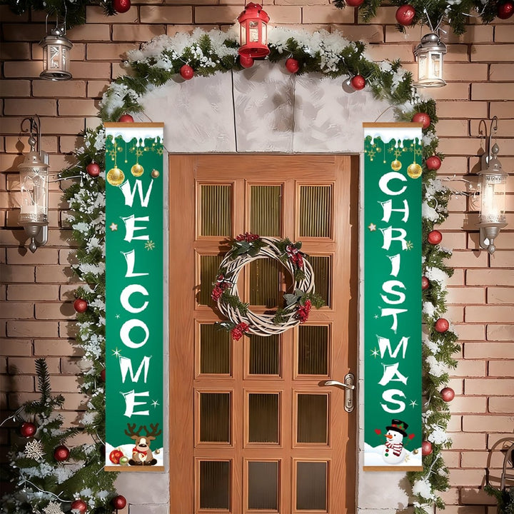 Paint By Numbers KitPorch Sign - Welcome Christmas Ornaments - isuvio