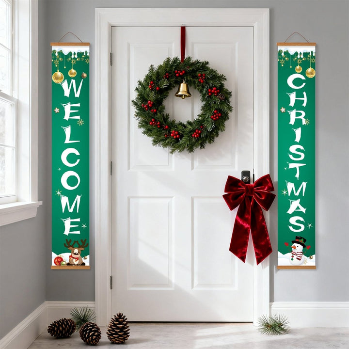Paint By Numbers KitPorch Sign - Welcome Christmas Ornaments - isuvio