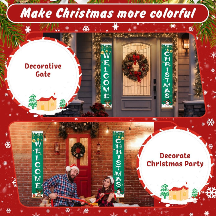 Paint By Numbers KitPorch Sign - Welcome Christmas Ornaments - isuvio