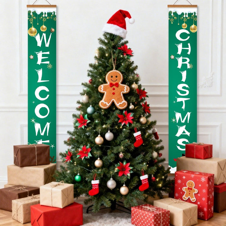 Paint By Numbers KitPorch Sign - Welcome Christmas Ornaments - isuvio