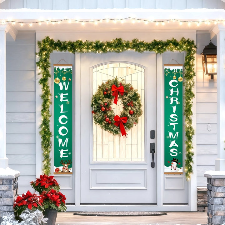 Paint By Numbers KitPorch Sign - Welcome Christmas Ornaments - isuvio