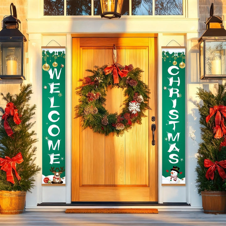 Paint By Numbers KitPorch Sign - Welcome Christmas Ornaments - isuvio