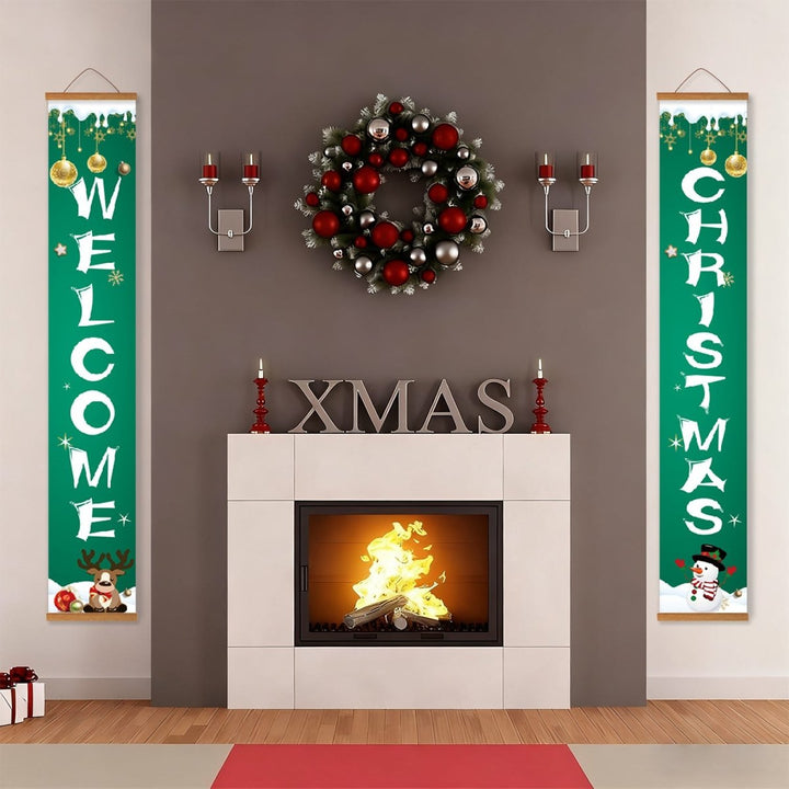 Paint By Numbers KitPorch Sign - Welcome Christmas Ornaments - isuvio