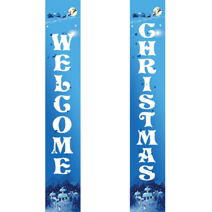Paint By Numbers KitPorch Sign - Welcome Christmas Snow Scene - isuvio