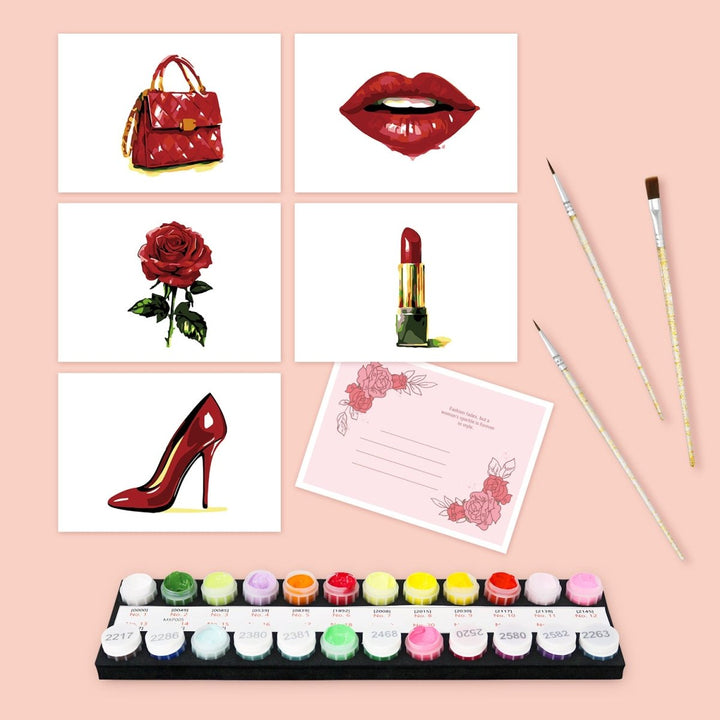 Paint By Numbers KitPostcard Beauty No.6 - isuvio
