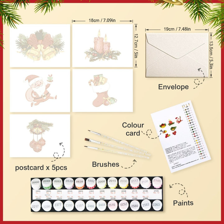 Paint By Numbers KitPostcard Christmas No.7 - isuvio
