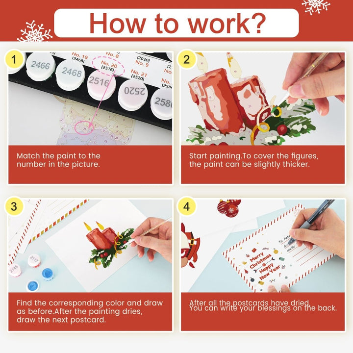 Paint By Numbers KitPostcard Christmas No.7 - isuvio