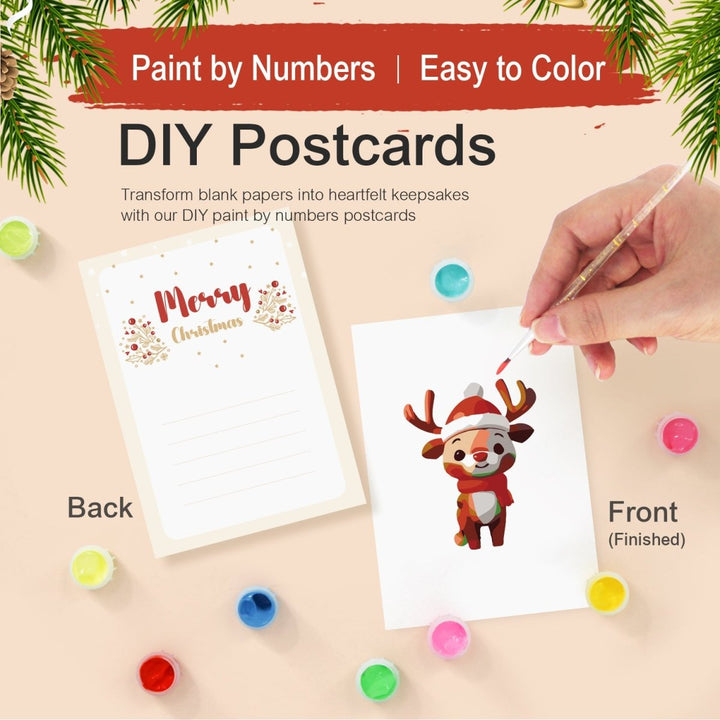 Paint By Numbers KitPostcard Christmas No.8 - isuvio