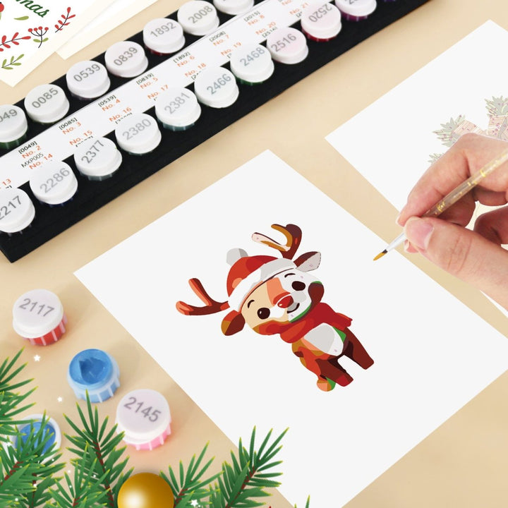 Paint By Numbers KitPostcard Christmas No.8 - isuvio