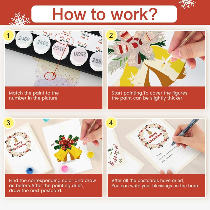 Paint By Numbers KitPostcard Christmas No.8 - isuvio