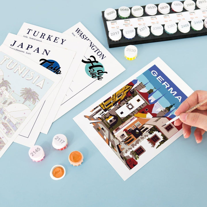 Paint By Numbers KitPostcard Cityscape No.10 - isuvio