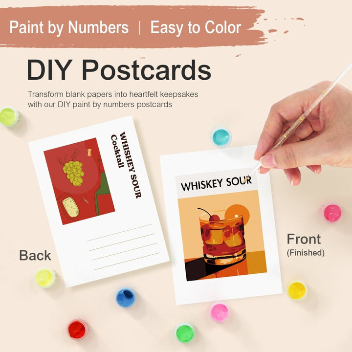 Paint By Numbers KitPostcard Cocktail No.4 - isuvio