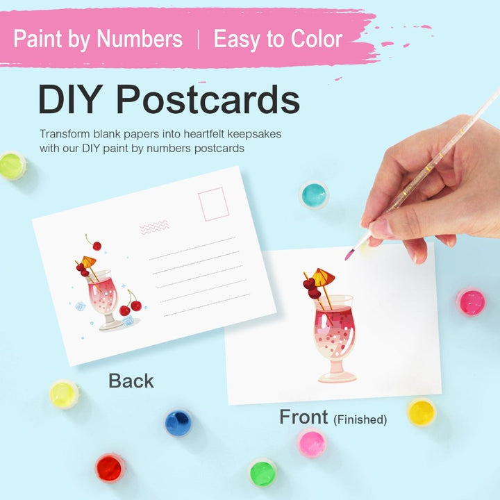 Paint By Numbers KitPostcard Drinks No.3 - isuvio