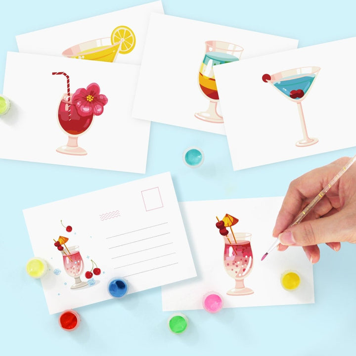 Paint By Numbers KitPostcard Drinks No.3 - isuvio