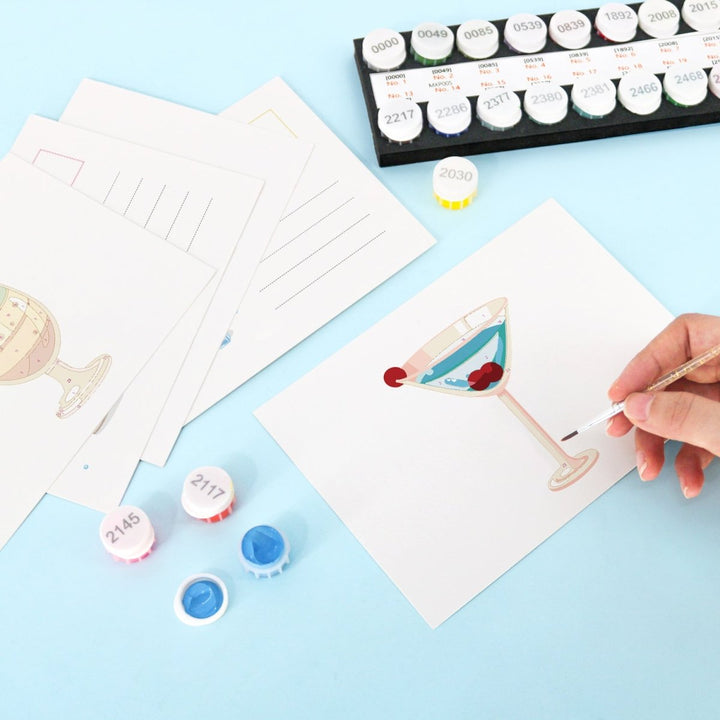 Paint By Numbers KitPostcard Drinks No.3 - isuvio