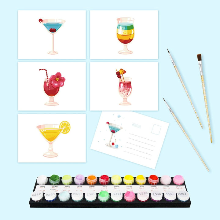 Paint By Numbers KitPostcard Drinks No.3 - isuvio