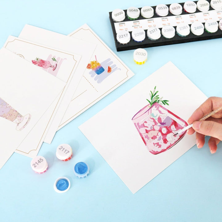 Paint By Numbers KitPostcard Drinks No.5 - isuvio