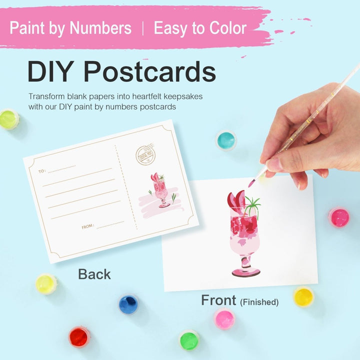 Paint By Numbers KitPostcard Drinks No.5 - isuvio