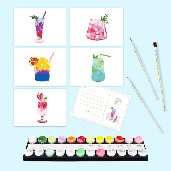 Paint By Numbers KitPostcard Drinks No.5 - isuvio