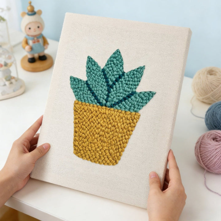 Punch Needle Kit - Potted Succulent Plant – isuvio