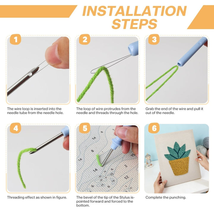 Punch Needle Kit - Potted Succulent Plant – isuvio