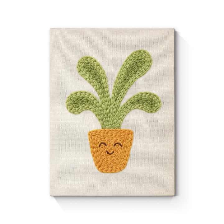 Punch Needle Kit - Punch Needle Kit - Smiley Potted Plant – isuvio