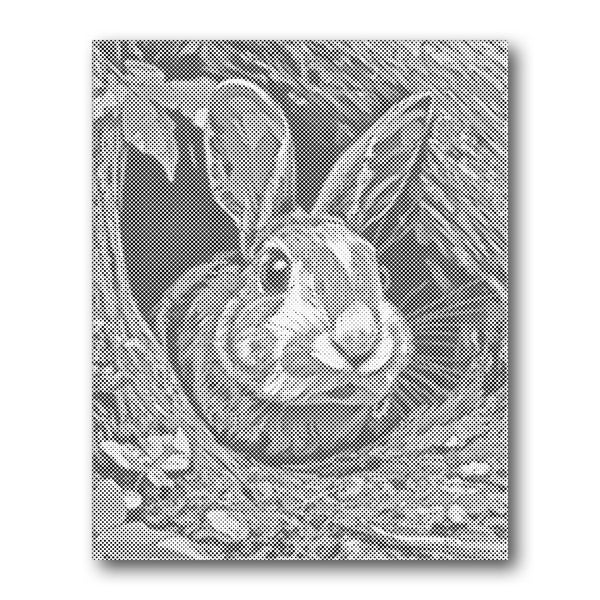 Dot PaintingRabbit in Burrow - isuvio