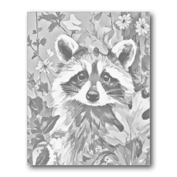 Dot PaintingRaccoon Portrait - isuvio