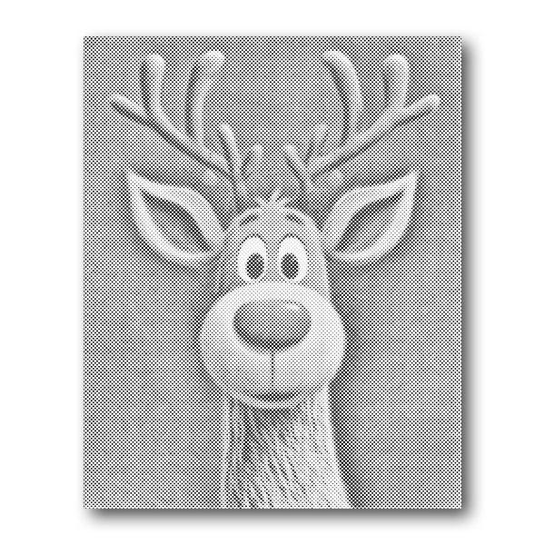 Dot PaintingReindeer Face - isuvio