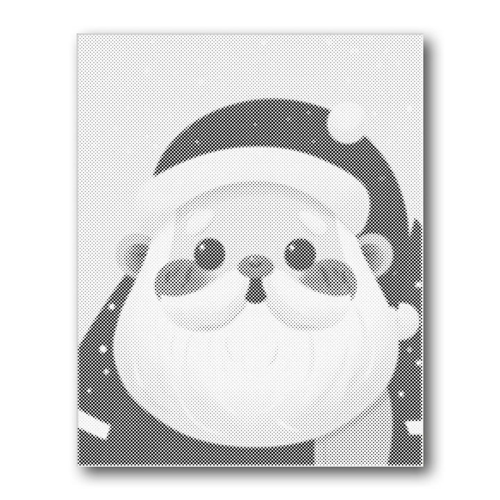 Dot PaintingSanta Claus Portrait - isuvio