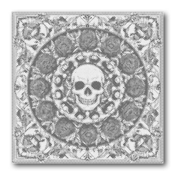 Dot PaintingSkull Circle Medallion - isuvio