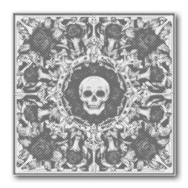 Dot PaintingSkull Mandala Frame - isuvio