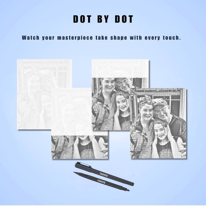 Dot PaintingSnowman Close‑up - isuvio