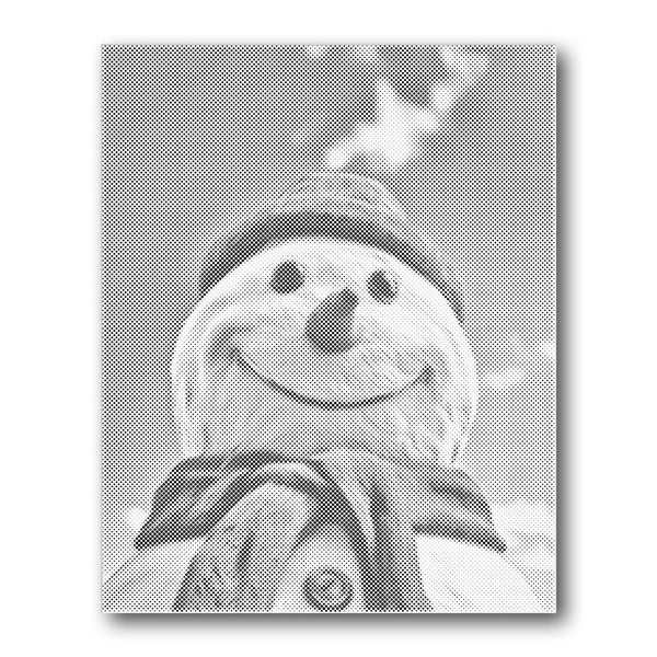 Dot PaintingSnowman Close‑up - isuvio