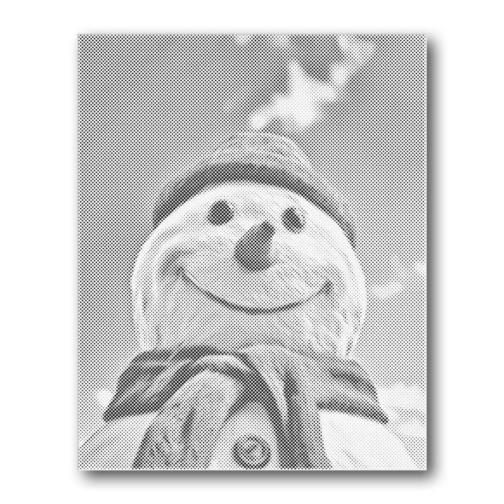 Dot PaintingSnowman Close‑up - isuvio