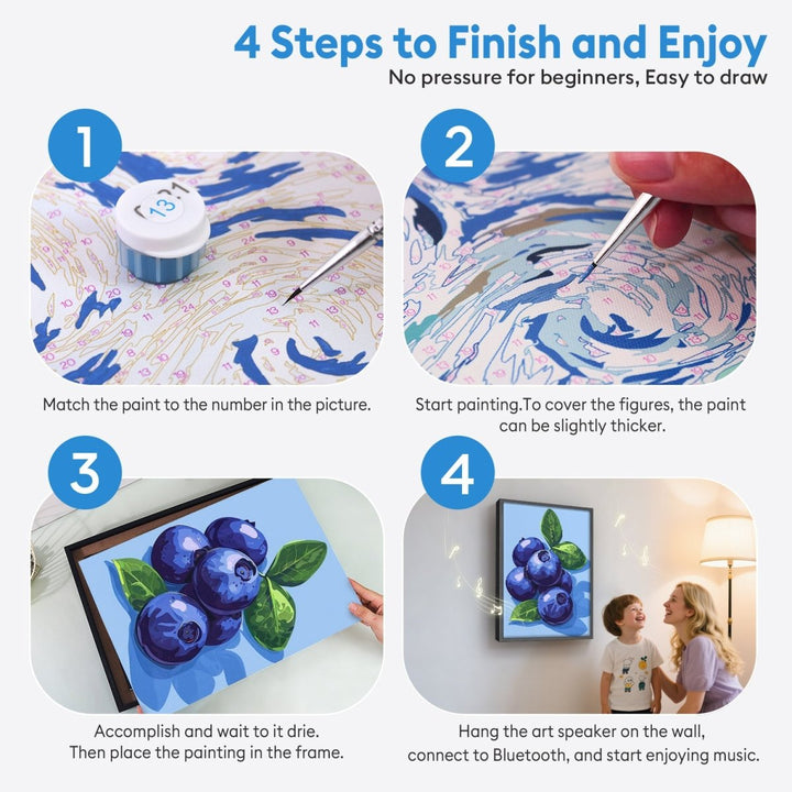 Paint By Numbers KitSpeaker - Blueberry Bunch - isuvio