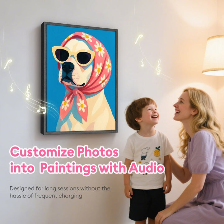 Paint By Numbers KitSpeaker - Retro Dog with Scarf - isuvio