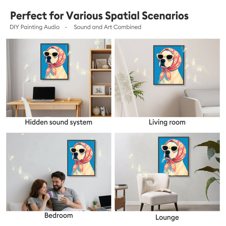 Paint By Numbers KitSpeaker - Retro Dog with Scarf - isuvio