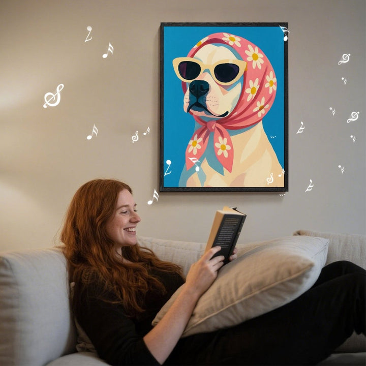 Paint By Numbers KitSpeaker - Retro Dog with Scarf - isuvio