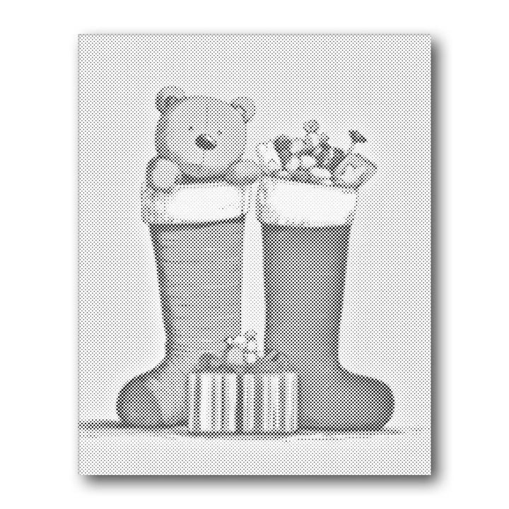 Dot PaintingStockings with Teddy - isuvio