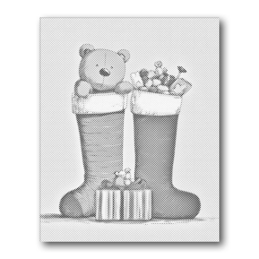 Dot PaintingStockings with Teddy - isuvio