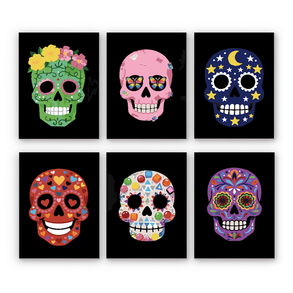 Mini Paint By Numbers SetSugar Skulls Set - isuvio