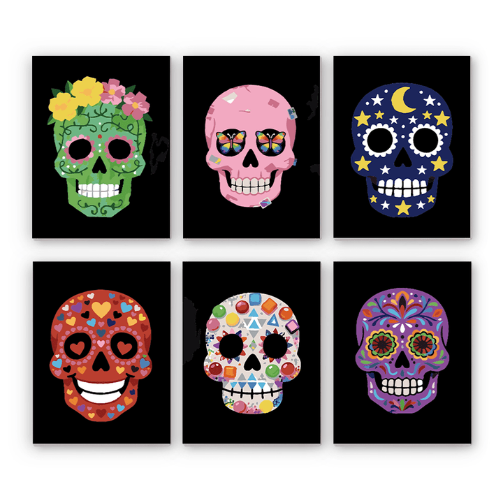 Mini Paint By Numbers SetSugar Skulls Set - isuvio