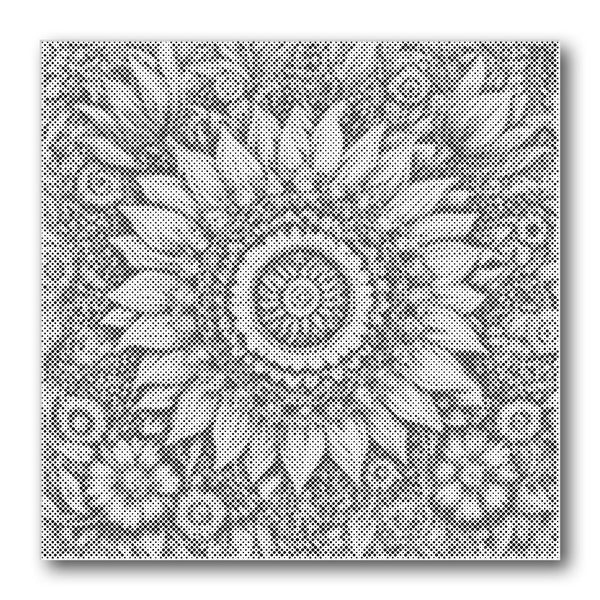 Dot PaintingSunflower Closeup - isuvio