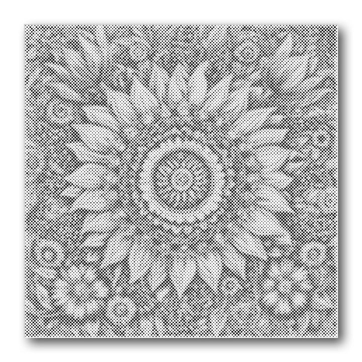 Dot PaintingSunflower Closeup - isuvio