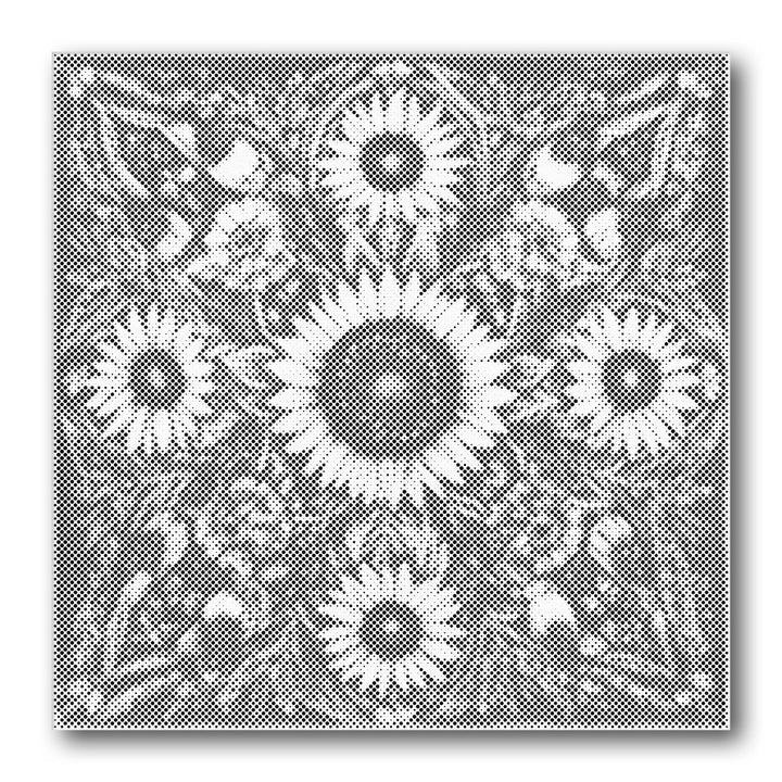 Dot PaintingSunflower Grid Mandala - isuvio